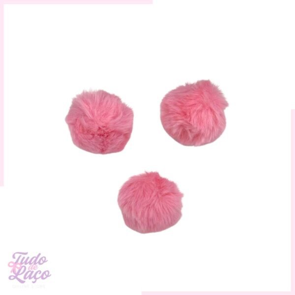 POMPOM PELINHO LISO ROSA MÉDIO (5CM) - 1 UNIDADE