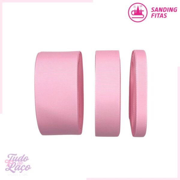 FITA GORGURÃO SANDING ROSA BEBÊ COR 12 (5m) - 3 TAMANHOS