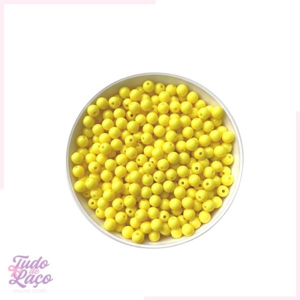 MIÇANGA BOLA AMARELO CLARO - 8mm (25 GRAMAS)