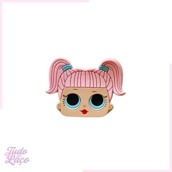 APLIQUE EMBORRACHADO LOL G (6,5 CM) - 1 UNIDADE