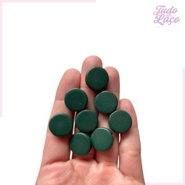 PASTILHA ACRÍLICO VERDE PETRÓLEO - 1,7 CM (10 UNIDADES)