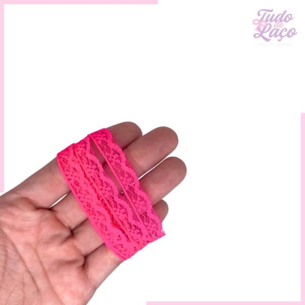 FITA RENDA PINK - 1CM (1 METRO)