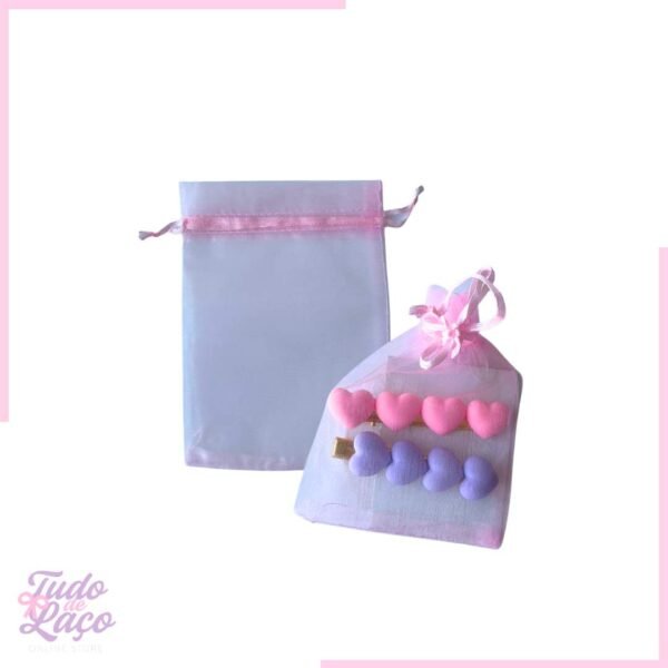 SACO DE ORGANZA ROSA PP (9x12) - 1 UNIDADE