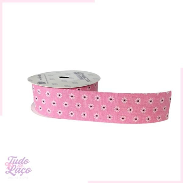 FITA FLORIDA PRINCESS ROSA CHICLETE 38mm - (1 METRO)
