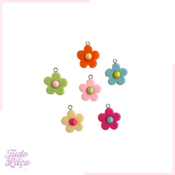 KIT PINGENTE FLOR SORTIDO (5 UNIDADES)