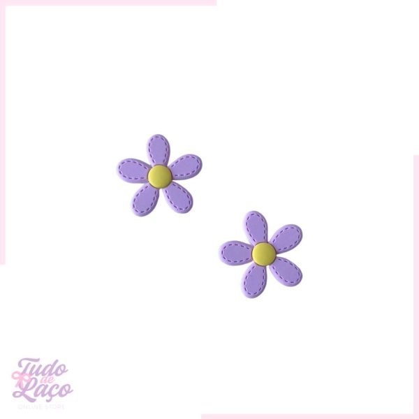 APLIQUE EMBORRACHADO FLOR ROSINHA - (1 UNIDADE)