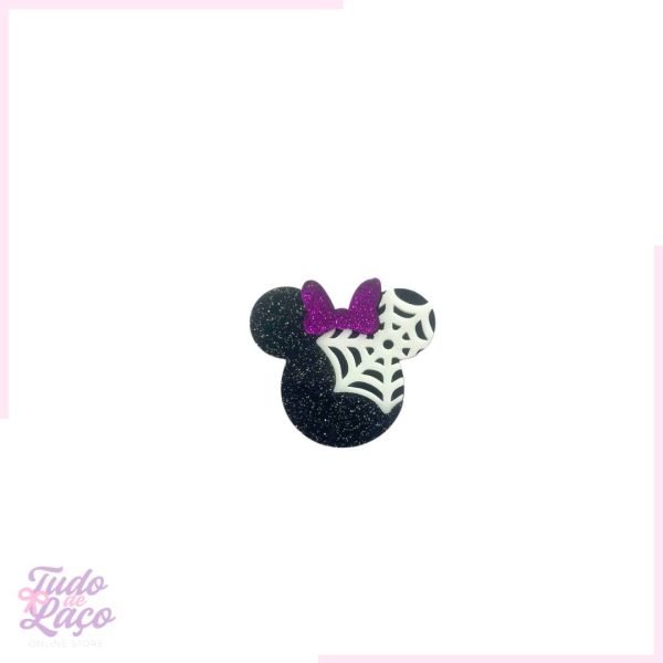 APLIQUE ACRÍLICO MINNIE HALLOWEEN (1 UNIDADE)