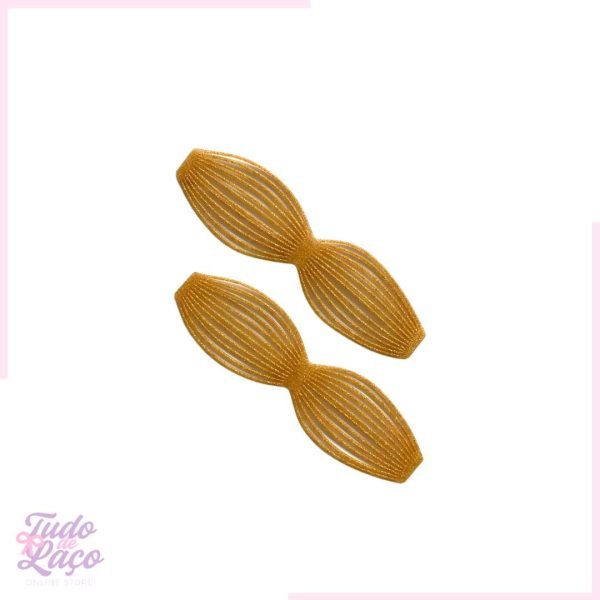 LAÇO EMBORRACHADO DOBRÁVEL DOURADO (1 UNIDADE)