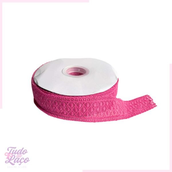 FITA DE RENDA PINK - 1 METRO