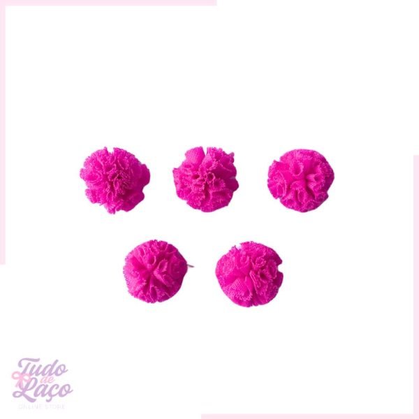 POMPOM MALHA PINK (25MM) - 5 UNIDADES