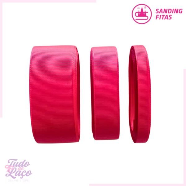 FITA GORGURÃO SANDING PINK COR 33 (5m) - 3 TAMANHOS