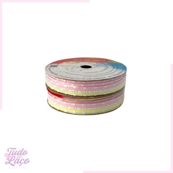 FITA CANDY DECORATIVA COM POMPOM SINIMBU N2 - (rolo) 10m