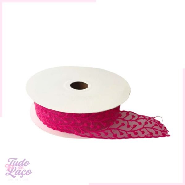 FITA NOVA DE RENDA PINK - 1 METRO