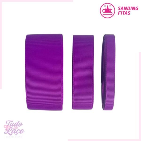 FITA GORGURÃO SANDING ROXO COR 279 (5m) - 3 TAMANHO