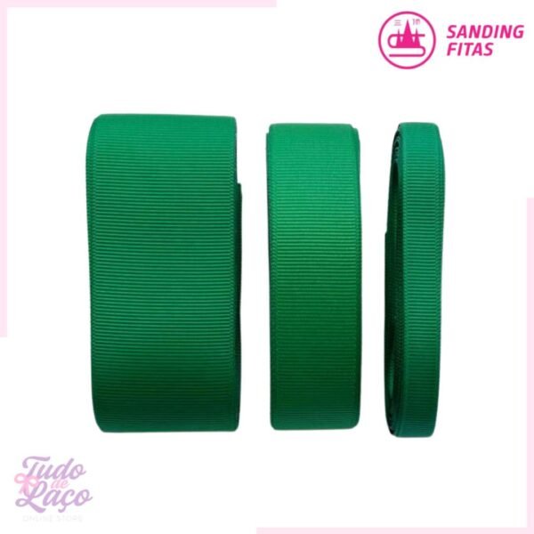 FITA GORGURÃO SANDING VERDE BANDEIRA COR 109 (5m) - 3 TAMANHOS