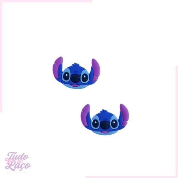 APLIQUE EMBORRACHADO ROSTO STITCH - 4CM (1 UNIDADE)