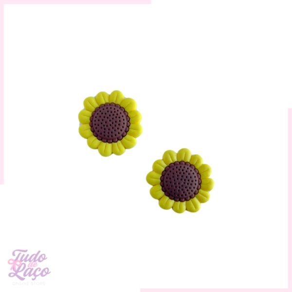 APLIQUE EMBORRACHADO GIRASSOL NOVO - 3,5CM (1 UNIDADE)