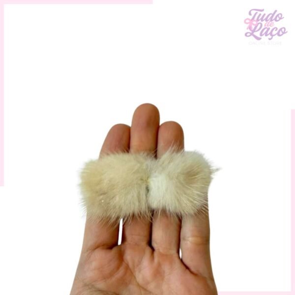 POMPOM BIGODE BEGE MESCLADO (ACHATADO) - 1 UNIDADE