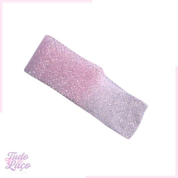 FITA TULE ROSA COM BRILHO - 1 METRO