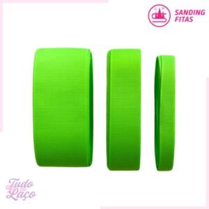 FITA GORGURÃO SANDING VERDE NEON COR 289 (5m) - 3 TAMANHOS