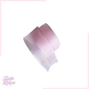 FITA ROSA ORGANZA COM BRILHO - N9 (1 METRO)