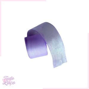 FITA LILÁS ORGANZA COM BRILHO - N9 (1 METRO)