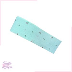FITA LINHO VERDE BB COM DETALHE FLOR - 1 METRO