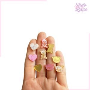 MINI APLIQUES DE ACRÍLICO - 10 UNIDADES SORTIDAS