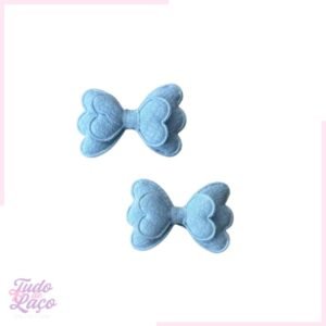 APLIQUE LACINHO TECIDO AZUL - 2 UNIDADES