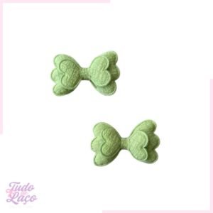 APLIQUE LACINHO TECIDO VERDINHO - 2 UNIDADES