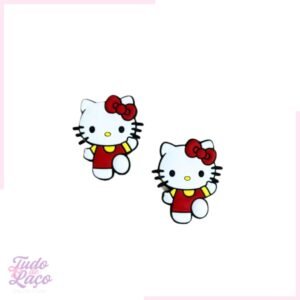 APLIQUE EMBORRACHADO HELLO KITTY VERMELHA (CORPINHO) - 4CM (1 UNIDADE)