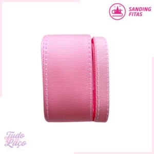 KIT FITA SANDING ROSA CLARO BRILHANTE C/ PESPONTO N2 e N9 (2 METROS CADA)