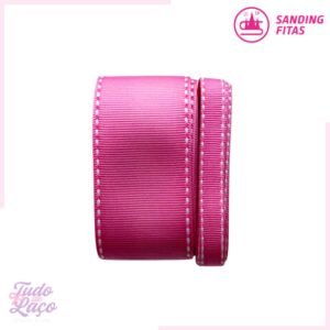 KIT FITA SANDING ROSA BRILHANTE C/ PESPONTO N2 e N9 (2 METROS CADA)