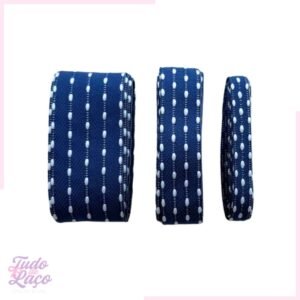 KIT FITA SINIMBU AZUL MARINHO C/POMPOM - 3 TAMANHOS  (2 METROS CADA)