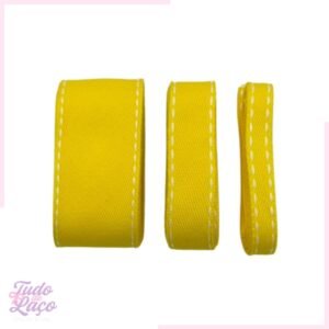 KIT FITA JEANS AMARELA SINIMBU C/PESPONTO BRANCO - 3 TAMANHOS  (2 METROS CADA)
