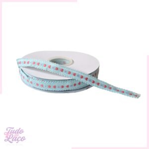 FITA NOVA TIFFANY COM CORAÇÃO E FLOR N2 - 1 METRO