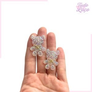 APLIQUE URSO CRAQUELADO BOREAL - 2 UNIDADES