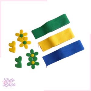 KIT BRASIL FITAS + APLIQUES EMBORRACHADOS