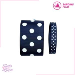 KIT FITA GORGURÃO POÁ AZUL MARINHO N2 e N9 SANDING (2 METROS CADA)