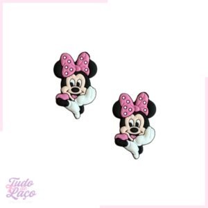 APLIQUE EMBORRACHADO MINNIE ROSTINHO ROSA - 3,5CM (1 UNIDADE)