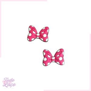 APLIQUE EMBORRACHADO ORELHA MINNIE ROSA - 4CM (1 UNIDADE)