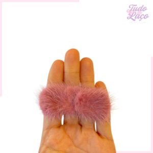 POMPOM BIGODE ROSÉ (ACHATADO) - 1 UNIDADE