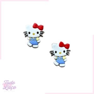 APLIQUE EMBORRACHADO HELLO KITTY C/AZUL - 3,5CM (1 UNIDADE)