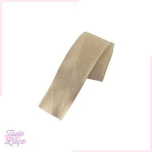 FITA BEGE DELICADA DETALHE LACINHO BRANCO N9 - 1 METRO